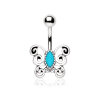 Steel - Banana - Butterfly - Turquoise