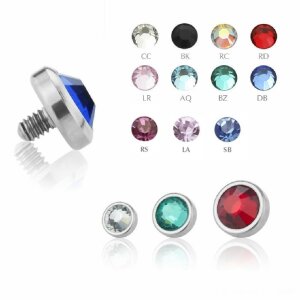 3,5 mm - LA - Light Amethyst - Titan - Dermal Anchor...