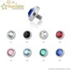 3,5 mm - LA - Light Amethyst - Titan - Dermal Anchor Flat-Disc - Kristall - 1,2 mm