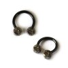 Black Steel - Circular Barbell - Design Balls - silver 1,2 mm (Balls 4 mm) 10 mm