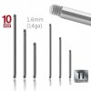 Titanium - Barbell - without balls - 10pcs pack - Special offer