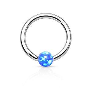 Stahl - BCR Klemmring - Opal - Blau