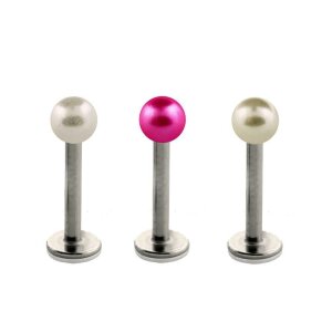 Steel - Labret - Pearl Creme