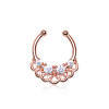 Rosegold Steel - Fake Septum - Ornament - Kristall