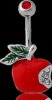 Steel with rhodium plated elements - Banana - apple - red