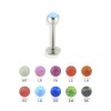 Stahl - Labret - Opal - gefasst RS - Rosa