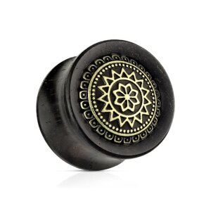 Wood - Plug - Sun Tribal 12 mm