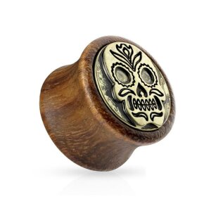 Wood - Plug - Skull 14 mm