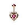 Rosegold Steel - Banana - Heart - Filigree Ornament