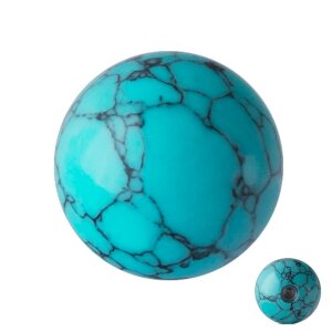 Acrylic - Screw Ball - Turquoise Stone 1,2 x 3mm