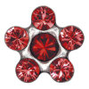 Steel - stud earrings - flower - red - Studex System 75