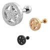 Stahl - Ohrstecker - Stern - Glitter - Tragus