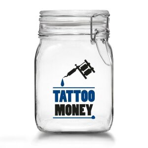 Tattoo Money Box - image Black/Green