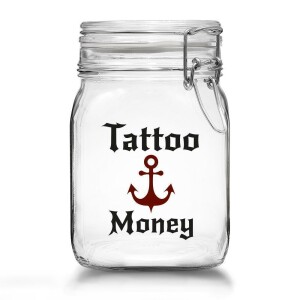 Tattoo Money Box - image Black/Green