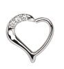 Steel - Bendable Ear Stud - Heart with keyhole - Crystal