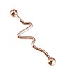 Steel - Industrial Barbell - Zig Zag Rosegold Steel