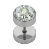 Stahl - Fake Plug  - Epoxy - SWAROVSKI - Supernova Concept - Crystal AB (AB)