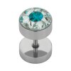 Stahl - Fake Plug  - Epoxy  - Supernova Concept - Blue Zircon (BZ)