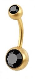 Gold Steel - Banana - matte - double crystal BK - Black