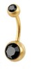 Gold Steel - Banane - Matt - Doppelkristall BK - Black/ Schwarz