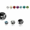 Steel - Screw ball - crystal - 90° thread - 1,6mm 8 mm DB - Dark Blue