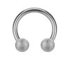 Steel - CBR Circular Barbell (horseshoe) - diamond optics