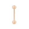 Rosegold Steel - Barbell - Diamantoptik 1,6 mm 10 mm 5 mm