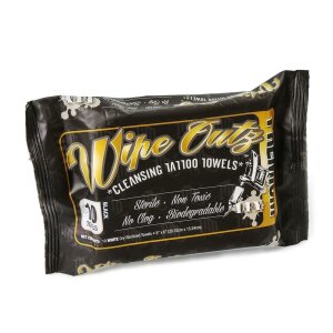 SterileTattoo Tücher - Wipe Outz Dry - 10er Schwarz