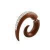 Wood - Fake Taper - Spirale - Crystal 6 mm Brown - Sawo Wood