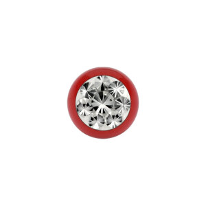 Steel - Screw ball - red - Epoxy - crystalclear (CC)  -...