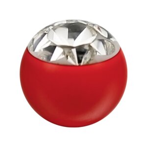 Steel - Screw ball - red - Epoxy - crystalclear (CC)  -...