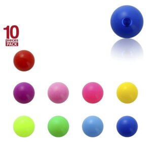 Acrylic - Screw ball - plain - 10pcs pack 1,2 mm - 3 mm -...