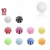 Acrylic - Screw ball - Beachball Design - 10pcs pack 1,2 mm - 3 mm - T-PP