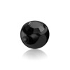 Black Steel - Clip-in ball - with crystal 3 mm - PK