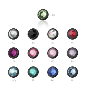 4 mm - PK - Pink - Black Steel - Klemm-Flatball - mit...