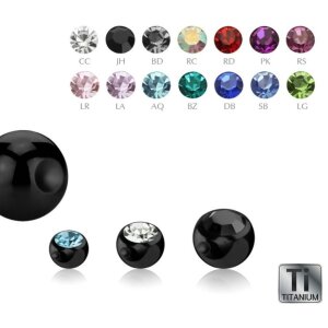 3 mm - CC - Crystal Clear/ Kristallklar - Black Titan -...