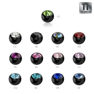 3 mm - CC - Crystal Clear/ Kristallklar - Black Titan -...