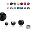 4 mm - LA- Light Amethyst - Black Titan - Klemmkugel - mit Kristall