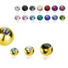 Gold Steel - Screw ball - crystal 1,2 mm - 2,5 mm - BZ