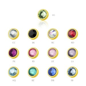 4 mm - LG - Light Green/ Hell Grün - Gold Steel -...