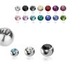 Steel - Screw ball - crystal 1,2 mm - 2,5 mm - RS