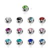 Steel - Screw ball - crystal 1,2 mm - 2,5 mm - RS