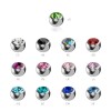 Steel - Screw ball - crystal 1,6 mm - 5 mm - AQ -