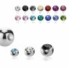 Steel - Clip-in ball - crystal 3 mm - RC