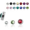 Steel - Clip-in flatball - crystal 4 mm - AQ