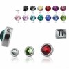 Ti Gloss Titanium - Clip-in flatball - crystal 3 mm - RC