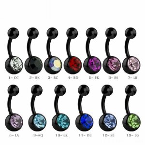 8 mm - RC - Rainbow Colour/ Regenbogen - Black Steel -...