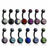 10 mm - RC - Rainbow Colour/ Regenbogen - Black Steel - Banane - Doppelkristall