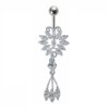 Titanium rhodium plated - banana - butterfly #3 - CC