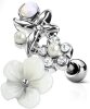 Flowers Curve Steel Ear Cartilage Barbell Studs Steel